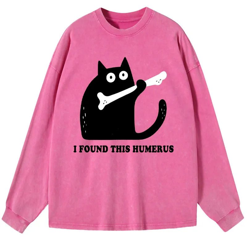 Tokyo-Tiger Cat Found This Humerus Washed Long Sleeve T-Shirt