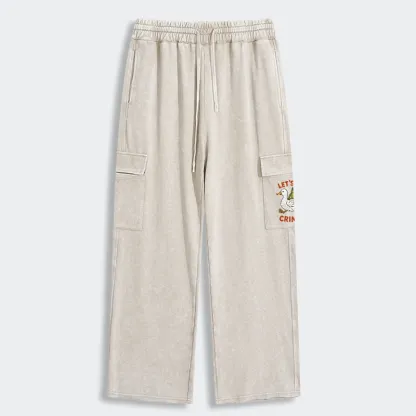 Tokyo-Tiger Frog Ready To Commit Crime Washed Utility Sweatpants