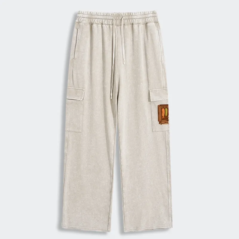 Tokyo-Tiger Sushi Pick Out Clothes Washed Utility Sweatpants