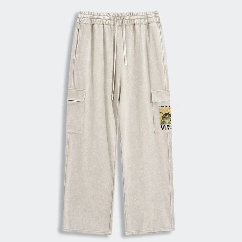 Tokyo-Tiger Moth Obsessed With The Light Washed Utility Sweatpants