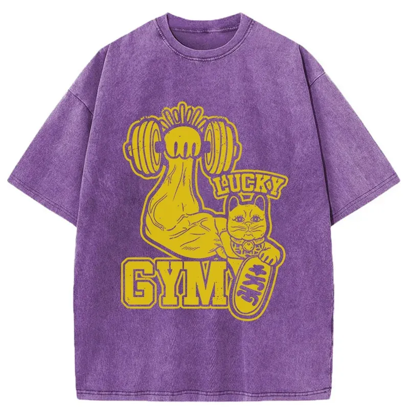 Tokyo-Tiger Strong Lucky Cat Washed T-Shirt