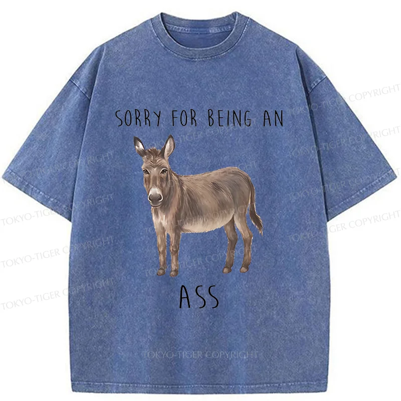 Tokyo-Tiger Funny Donkey Meme Washed T-Shirt