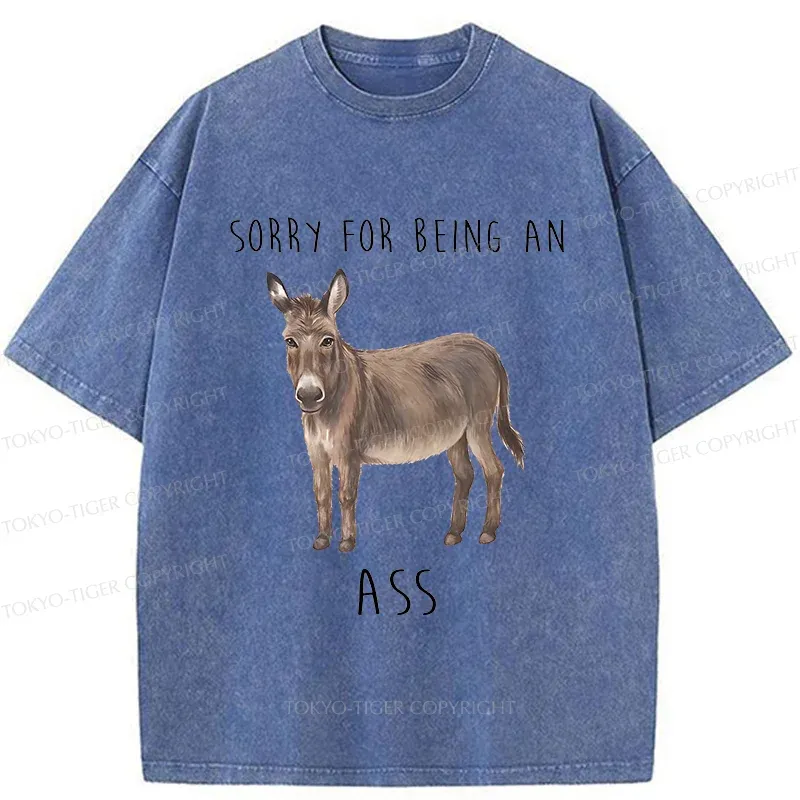 Tokyo-Tiger Funny Donkey Meme Washed T-Shirt