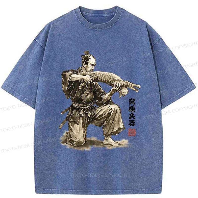 Tokyo-Tiger Ultimate Weapon Funny Washed T-Shirt