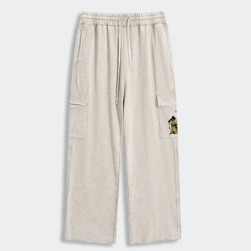 Tokyo-Tiger Japan Cat Archery Washed Utility Sweatpants