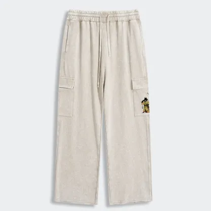 Tokyo-Tiger Japan Cat Archery Washed Utility Sweatpants