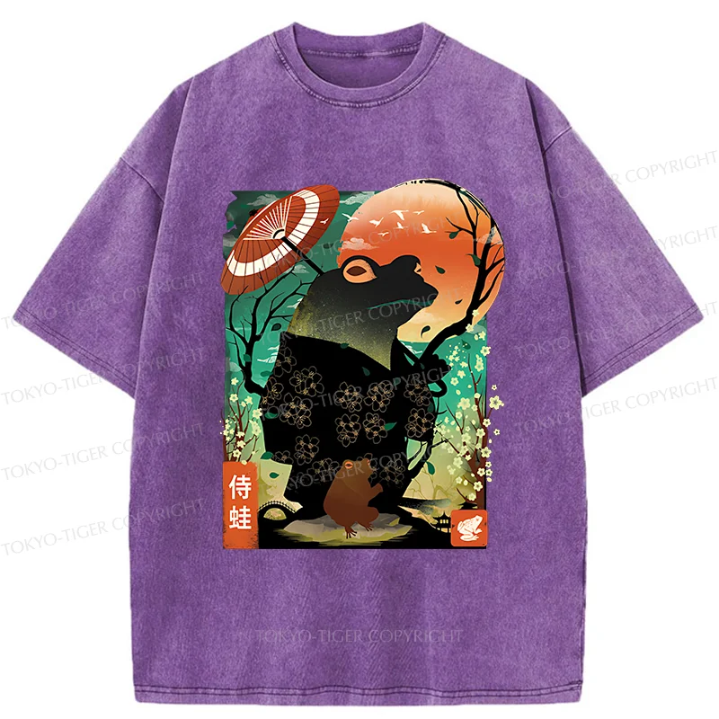 Tokyo-Tiger Japanese Frog Demon Washed T-Shirt