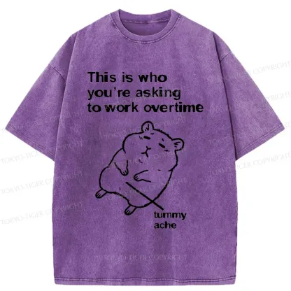 Tokyo-Tiger Overworked Hamster Washed T-Shirt