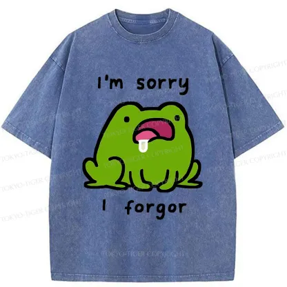 Tokyo-Tiger Frog With Bad Memory Washed T-Shirt