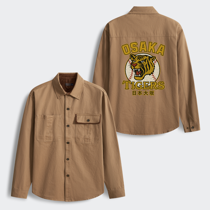 Tokyo-Tiger Funny Osaka Tigers Men's Corduroy Work Jacket