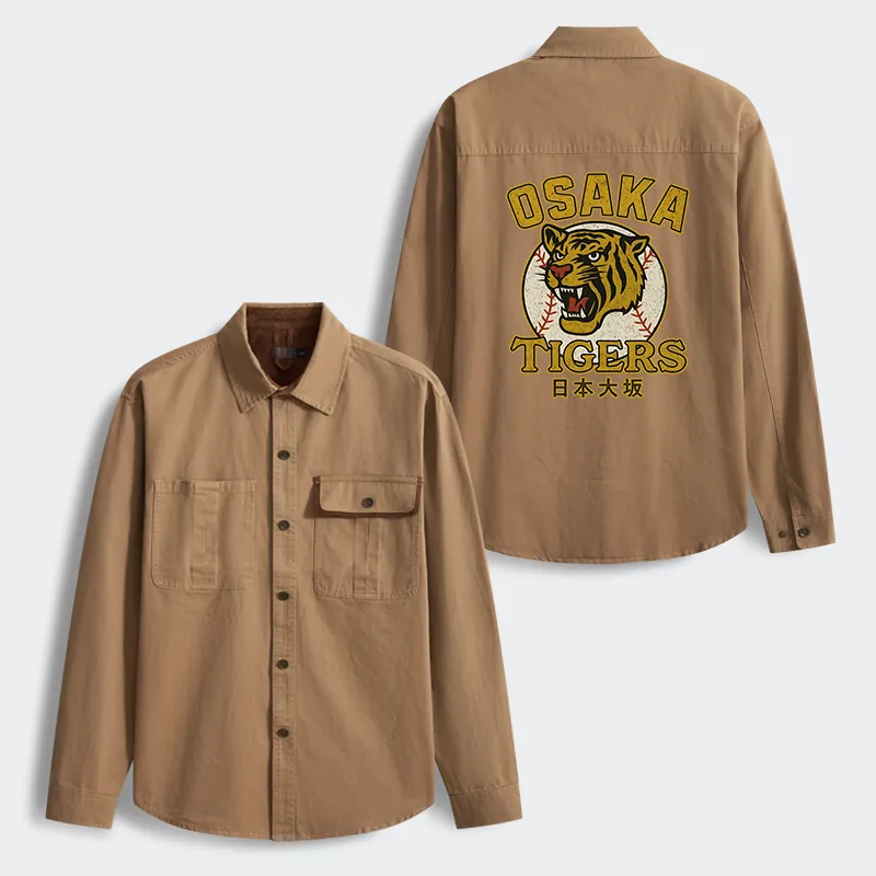 Tokyo-Tiger Funny Osaka Tigers Men's Corduroy Work Jacket