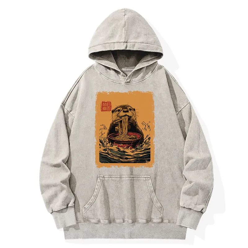 Tokyo-Tiger Ramen Lover Otter Washed Hoodie