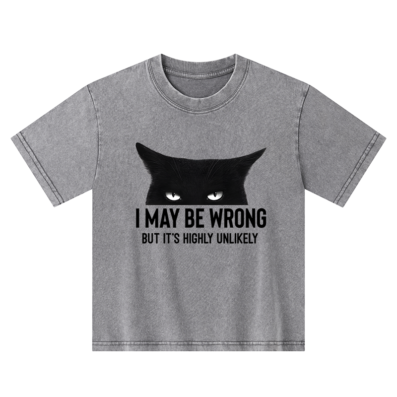 Tokyo-Tiger Cat Can Do No Wrong Kids Washed T-Shirt