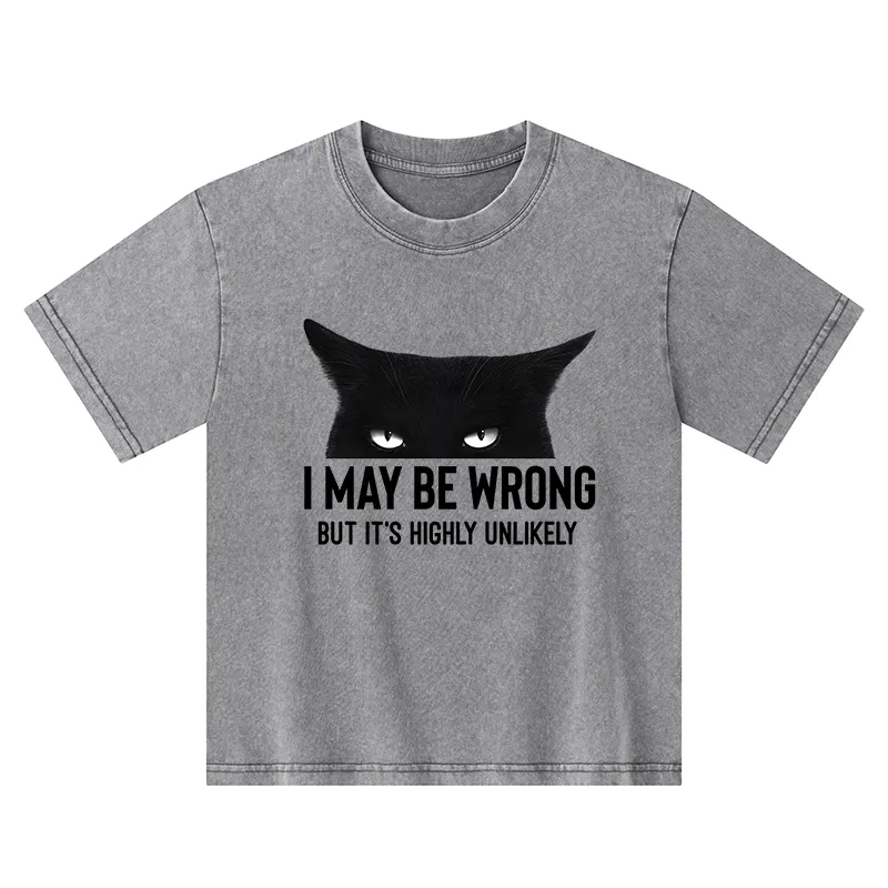 Tokyo-Tiger Cat Can Do No Wrong Kids Washed T-Shirt