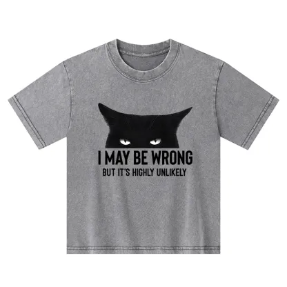 Tokyo-Tiger Cat Can Do No Wrong Kids Washed T-Shirt