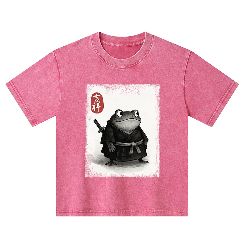 Tokyo-Tiger Blade of the Frog: A Samurai's Tale Kids Washed T-Shirt