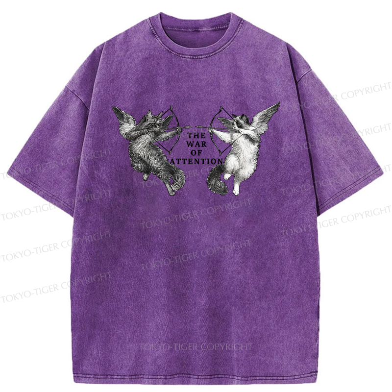Tokyo-Tiger The War Of Attention Washed T-Shirt