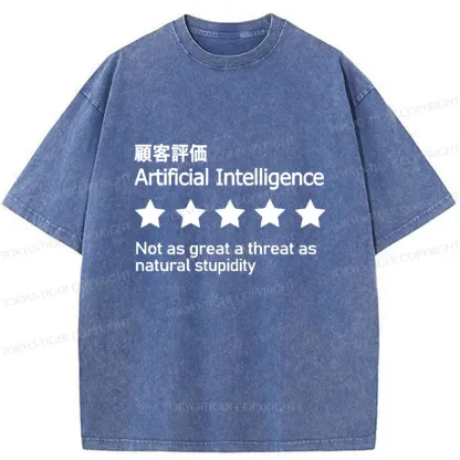 Tokyo-Tiger Stupid People Are The Biggest Threat Washed T-Shirt