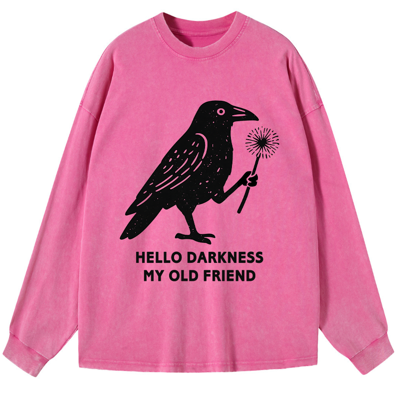 Tokyo-Tiger My Old Friend The Crow Washed Long Sleeve T-Shirt