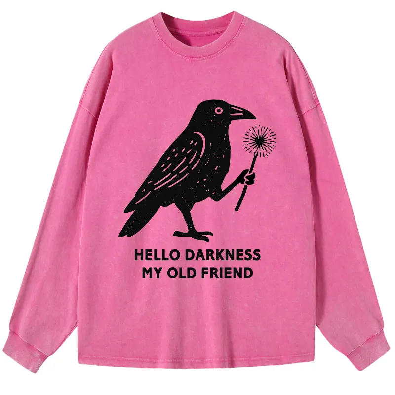 Tokyo-Tiger My Old Friend The Crow Washed Long Sleeve T-Shirt