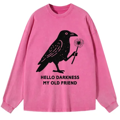 Tokyo-Tiger My Old Friend The Crow Washed Long Sleeve T-Shirt