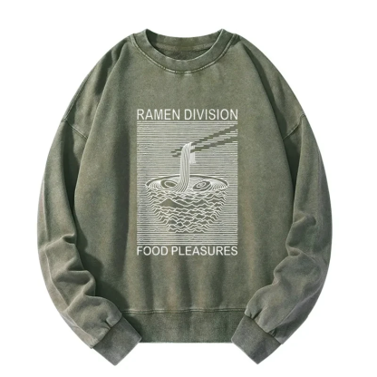Tokyo-Tiger Ramen Division Food Pleasures Washed Sweatshirt