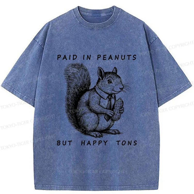 Tokyo-Tiger Working Squirrel Washed T-Shirt
