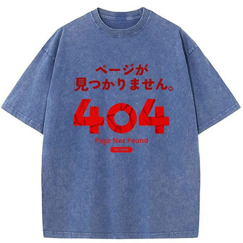 Tokyo-Tiger 404 Error Page Funny Washed T-Shirt