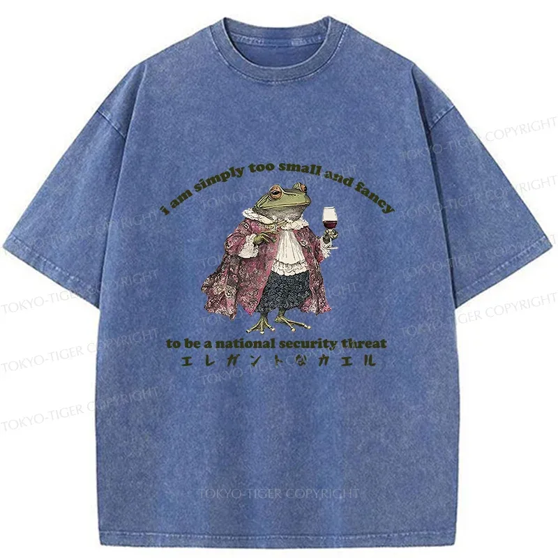 Tokyo-Tiger Elegant Frog Washed T-Shirt