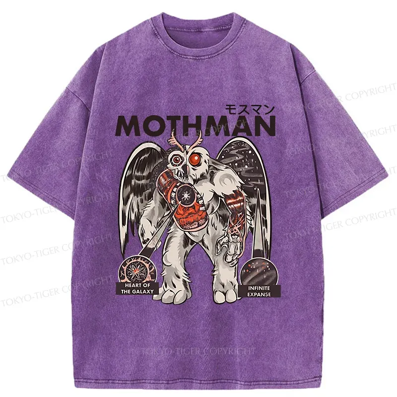 Tokyo-Tiger Mothman Anatomy Diagram Washed T-Shirt