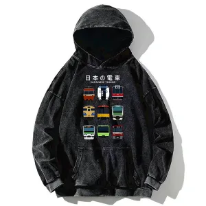 Image of Tokyo-Tiger Japanese Train Collection Washed Hoodie