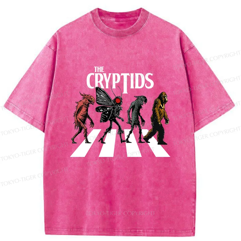 Tokyo-Tiger Monsters Crossing The Road Washed T-Shirt