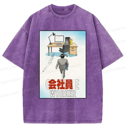 Tokyo-Tiger Worker Return To Their Workstation Washed T-Shirt