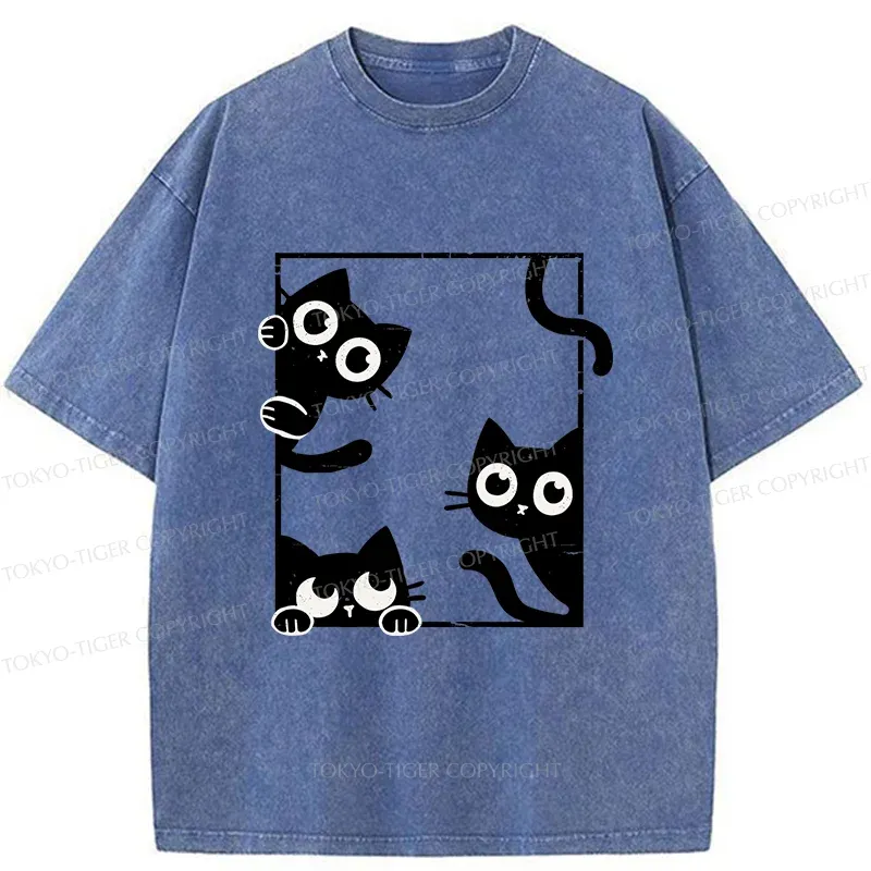 Tokyo-Tiger Looking At Your Cats Washed T-Shirt