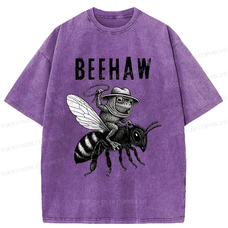 Tokyo-Tiger Beehaw Funny Washed T-Shirt Sale