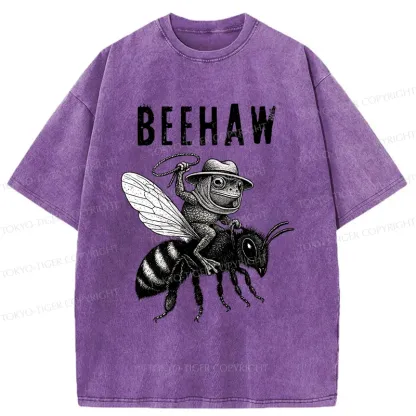 Tokyo-Tiger Beehaw Funny Washed T-Shirt