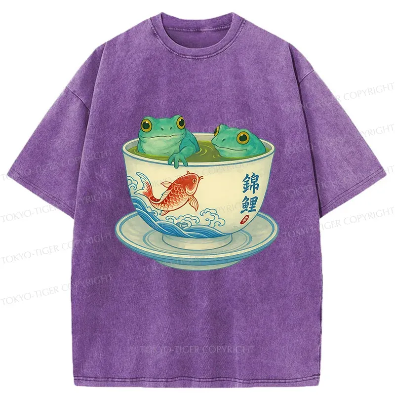 Tokyo-Tiger Frog Tea Washed T-Shirt