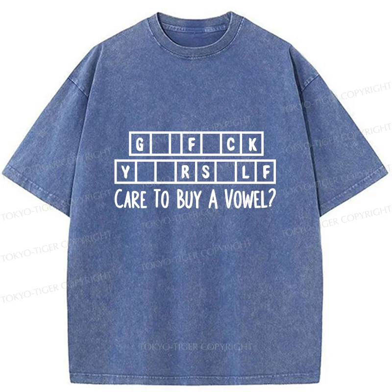 Tokyo-Tiger Crossword Puzzles Washed T-Shirt