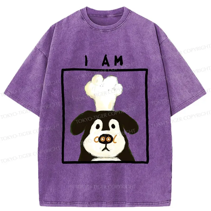 Tokyo-Tiger Cool Dog Chef Washed T-Shirt