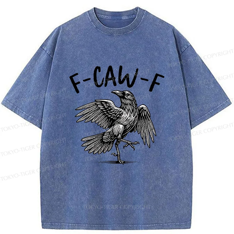 Tokyo-Tiger Crow's Cry Funny Washed T-Shirt