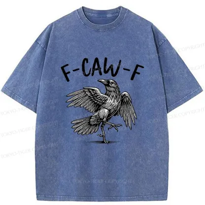 Tokyo-Tiger Crow's Cry Funny Washed T-Shirt