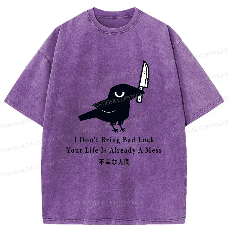 Tokyo-Tiger Cawfee Funny Washed T-Shirt