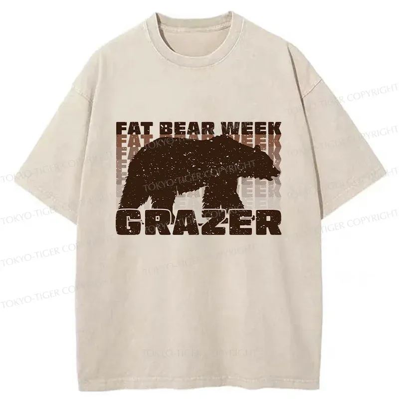Tokyo-Tiger Grazer Animal Funny Washed T-Shirt