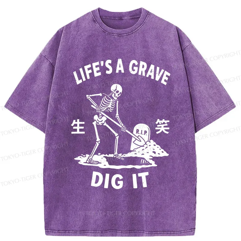 Tokyo-Tiger Digging Graves Washed T-Shirt