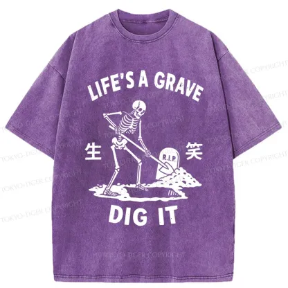 Tokyo-Tiger Digging Graves Washed T-Shirt