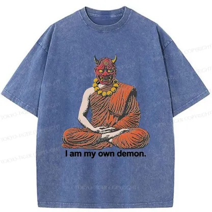 Tokyo-Tiger l Am My Own Demon Washed T-Shirt