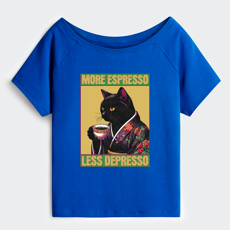 Tokyo-Tiger Up Caffeine Down Depression Off Shoulder T-Shirt