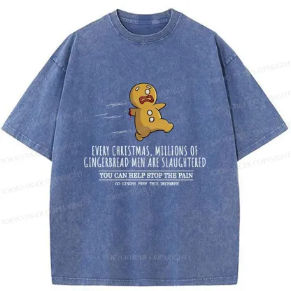 Tokyo-Tiger Gingerbread Man Disaster Washed T-Shirt
