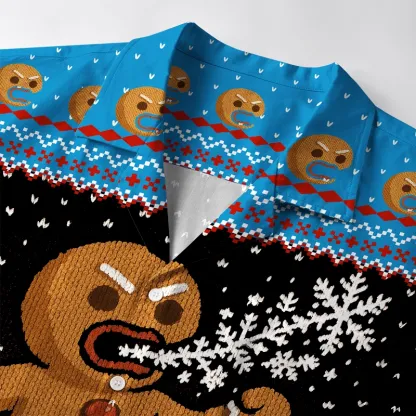 Tokyo-Tiger Gingerbread Monster Aloha Hawaiian Shirt