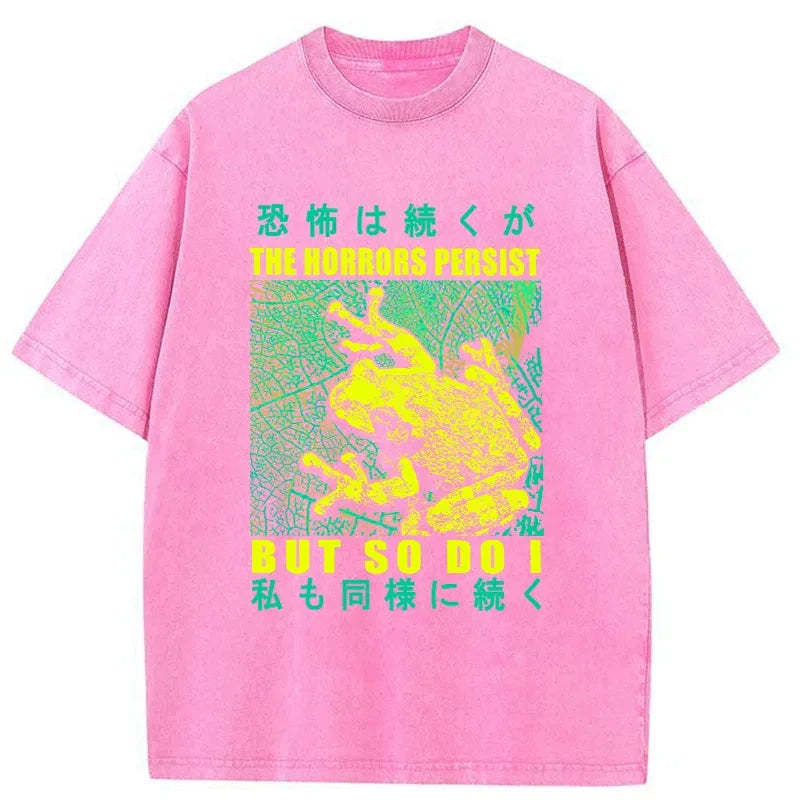 Tokyo-Tiger The Horrors Persist Frog Washed T-Shirt